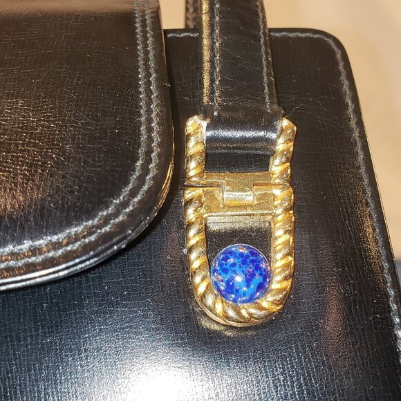 RARE Vintage 60's Gucci Kelly Handbag w/Lapis Lazuli Beads - Picture 12 of 16